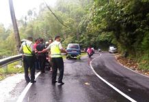 Lakalantas Mobil Dinas Kantor Camat Sukasada di Desa Gitgit Satu Meninggal