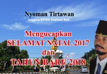 Nyoman Tirtawan Ucapkan Selamat Natal dan Tahun Baru