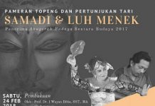 Pameran Topeng dan Pertunjukan Tari SAMADI dan LUH MENEK