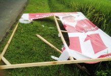 Baliho PSI di Marga hanya Berumur Semalam