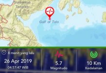 Gempa Berkekuatan M5,7 Guncang Banggai Kepulauan