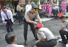 Puluhan Personil Polres Badung Dapat Kenaikan Pangkat Setingkat Lebih Tinggi