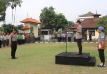 Polres Klungkung Gelar Apel Kesiapsiagaan Penanggulangan Bencana