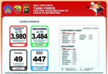 GTPP Covid-19 Provinsi Bali Mencatat Pasien Positif Bertambah 53 Orang