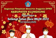 Segenap Pimpinan Berserta Anggota DPRD Klungkung Mengucapkan Selamat Tahun Baru Imlek 2572
