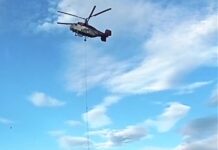 BNPB Serahkan Bantuan Mengunakan Helikopter