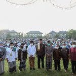 Pasca Pandemi Covid-19, Umat Muslim Kembali Laksanakan Shalat Ied di Lapangan Puspem Badung