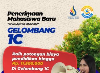 STIKOM Bali Buka PMB Gelombang 1C 2026, Diskon Biaya Pendidikan Hingga Rp11,5 Juta